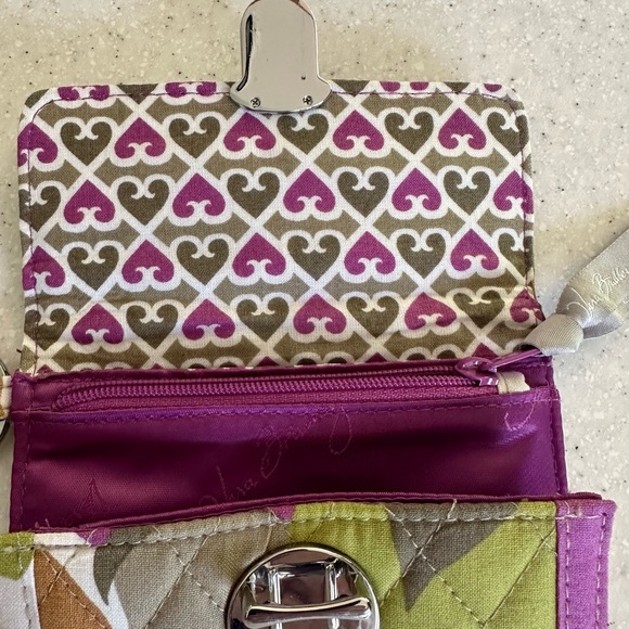 COPY - Vera Bradley Wallet ID Holder & Change Purse. Like New. Purple and green. - Picture 8 of 10
